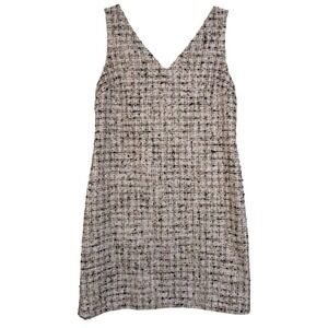 Ann Taylor Tweed Shift Dress Sleeveless Women Medium Lined Layer Workwear Preppy